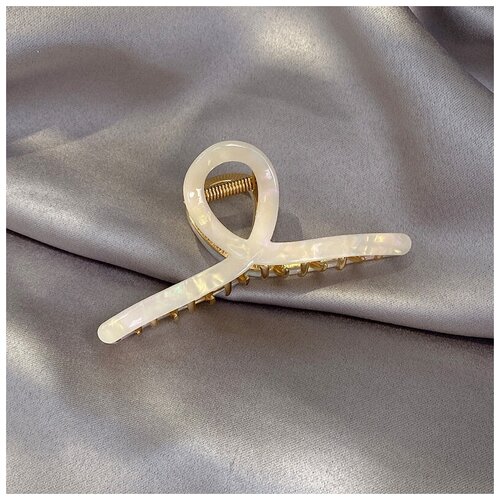 Заколка для волос Заколка-краб для волос, белый