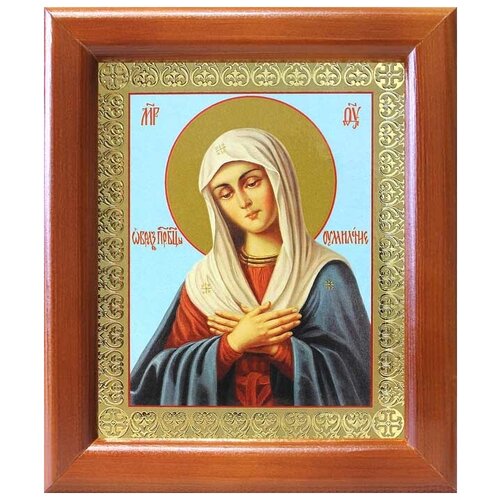 икона божией матери умиление рамка 8 9 5 см Икона Божией Матери Умиление, рамка 12,5*14,5 см