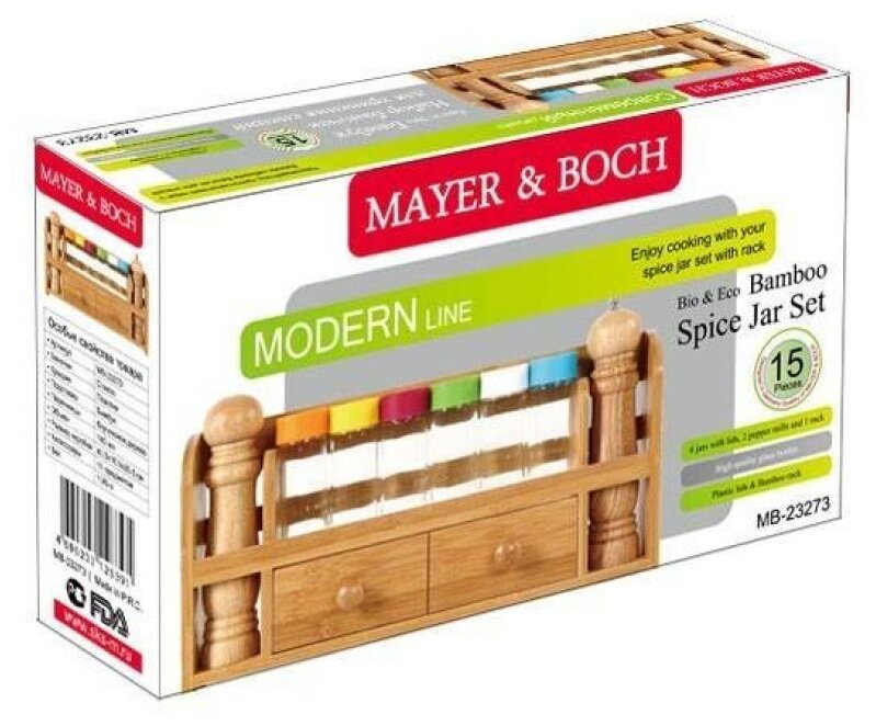 Набор для специй Mayer&boch бамбук 15 предметов (23273)
