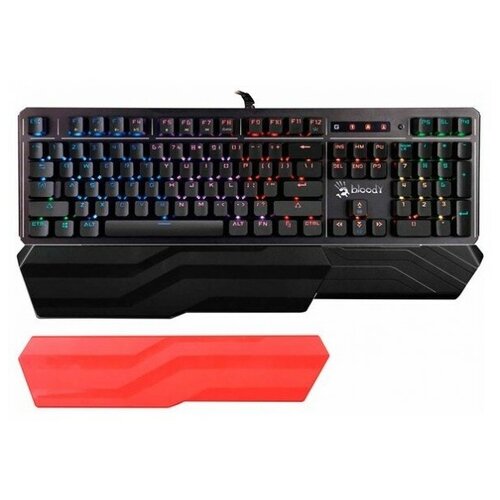Клавиатура A4 B975 механическая черный USB Gamer LED подставка для запястий 945100₽