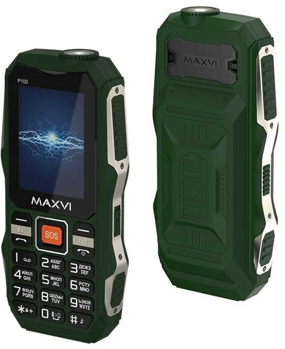 Телефон мобильный (MAXVI P100 Green)