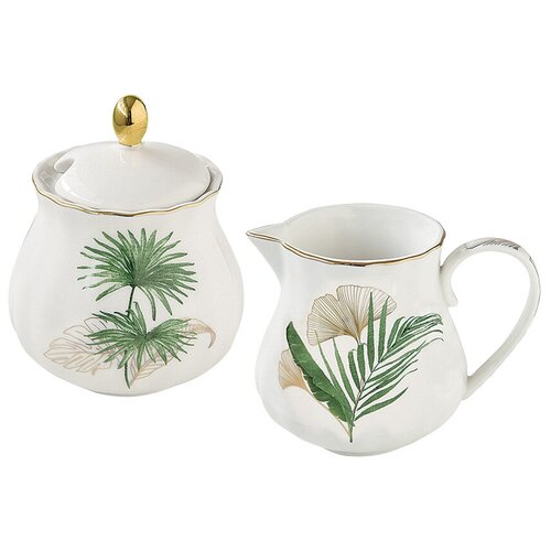 фото Набор: сахарница + молочник экзотика в подарочной упаковке. easy life