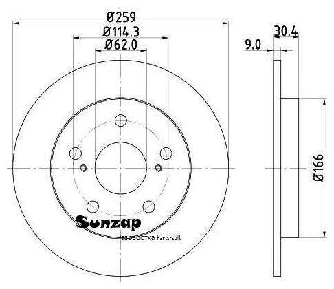 NISSHINBO ND1008K ND1008K_диск тормозной задний!\ Toyota Auris 1.4/1.6 Ti 07>