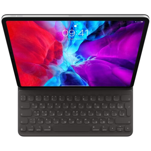 Беспроводная клавиатура Apple Smart Keyboard Folio для iPad Pro 12,9 (2020) черный, русская, 1 шт.