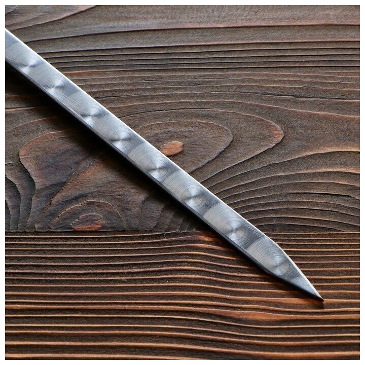 Шампур узбекский 61см, деревянная ручка, (рабочая часть 40см/1,4см) - фотография № 2