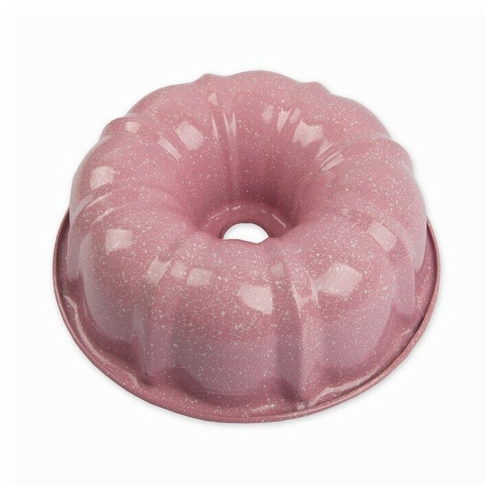 Форма металлическая круглая для кекса d 24 см цв. розовый (арт: FPC-0040-розовый)