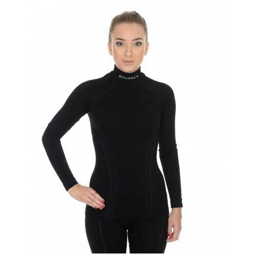 фото Термобелье brubeck футболка женская дл. рукав wool merino 78% черный xl
