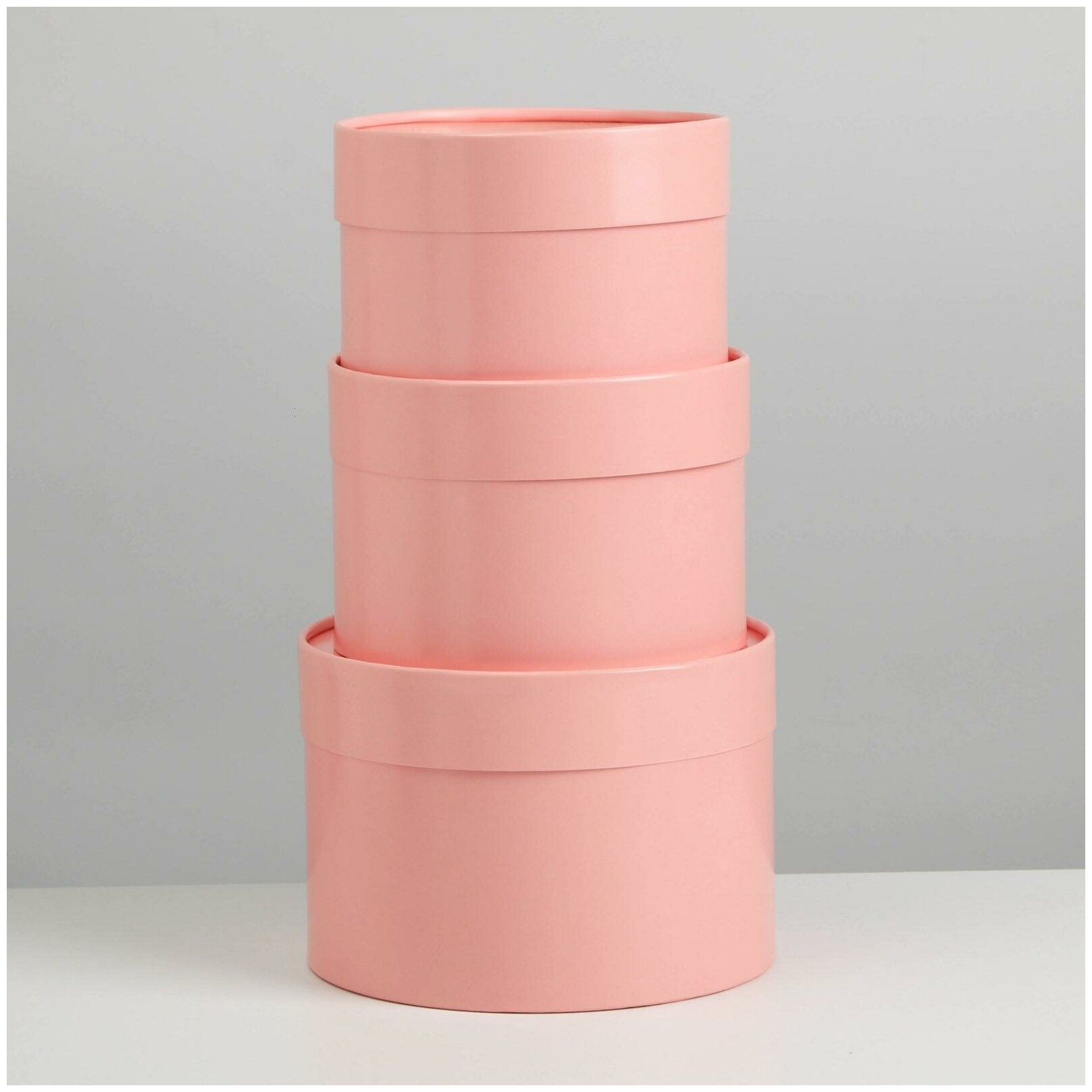 Набор шляпных коробок 3 в1 (16*10,14*9,13*8,5) розовый