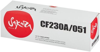 Картридж CF230A/051 для HP, Canon, лазерный, черный, 1700 страниц, Sakura