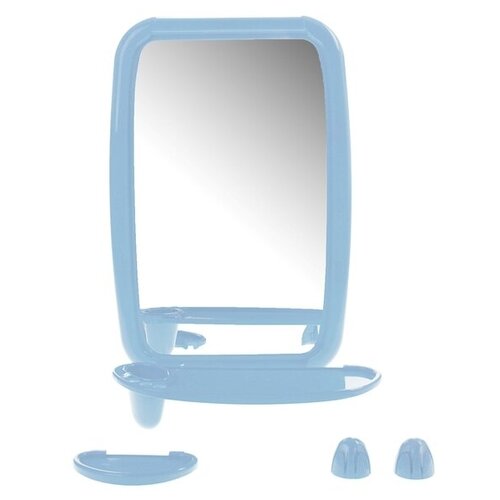 фото Набор для ванной комнаты "optima", цвет светло-голубой berossi