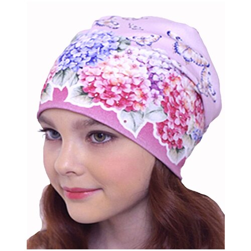 фото Шапка для девочек летняя dan&dani сабрина арт.41636f-38-52 сиреневый хлопок ( размер 52-54 см)