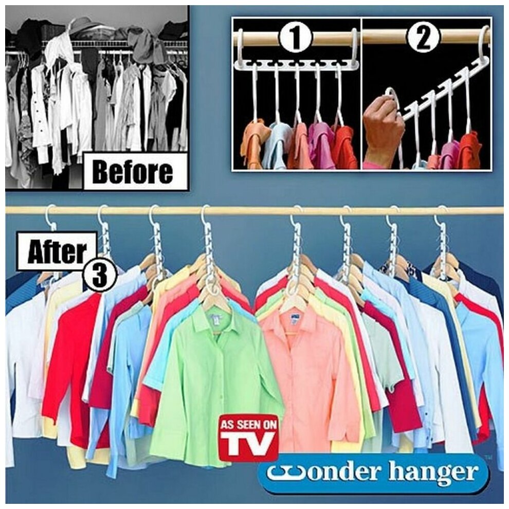 Вешалка для одежды Wonder Hanger, Уандер Хэнжер - фотография № 5