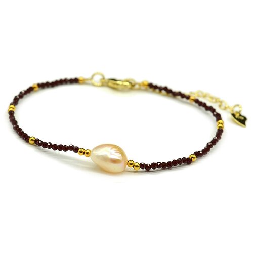 фото Браслет-цепочка радуга камня, гранат, шпинель, искусственный камень, размер 20 см, мультиколор