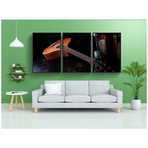 фото Набор модулных постеров для интерьера "гитара, музыка, инструмент" 60x90 см. в тубусе, без рамки lotsprints