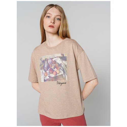 фото Футболка твое, размер xs, бежевый меланж