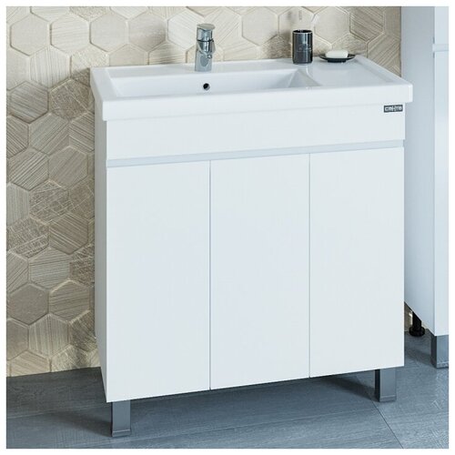 Тумба с раковиной СанТа Марс 80