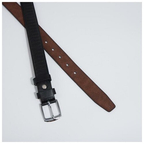 фото Ремень, ширина 2,8 см, винт, пряжка металл, цвет чёрный