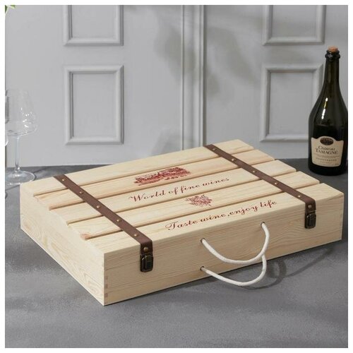 Ящик для хранения вина «Феррара», 51×35×10 см, на 6 бутылок
