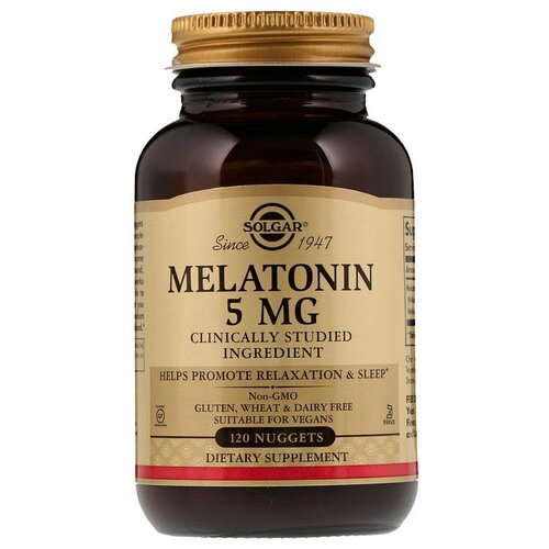 Пастилки SOLGAR Melatonin 5 мг, 5 мг, 120 шт.