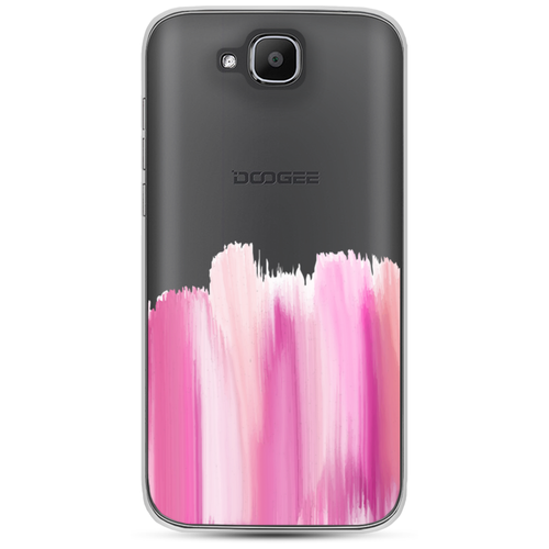 фото Силиконовый чехол розовые мазки краски на doogee x9 mini / дуги x9 mini case place