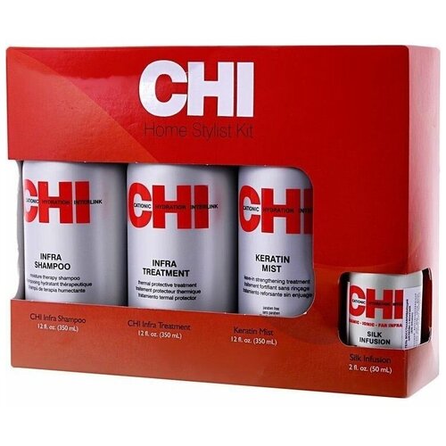 Набор CHI Infra Home Stylist Kit, Набор: шампунь, 355 мл+кондиционер, 355 мл+кондиционер, 355 мл + гель, 59 мл