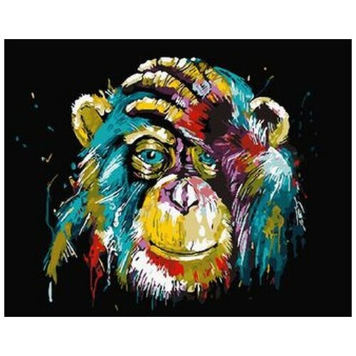 Картина по номерам 40х50 GX 25714 Красочная обезьяна картина по номерам две картинки raduga paintboy праздничный париж