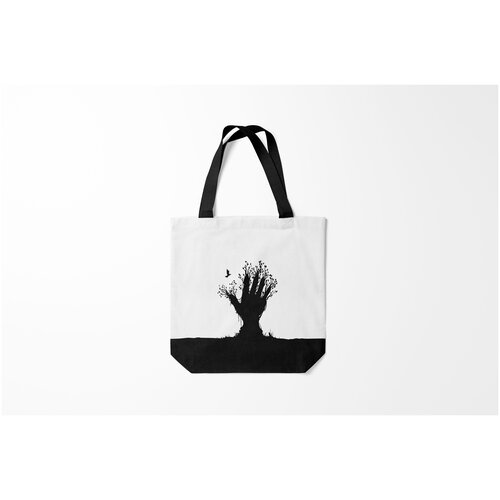 фото Сумка-шоппер / 40х40 см / популярные иллюстрации / экология дерево burnettie