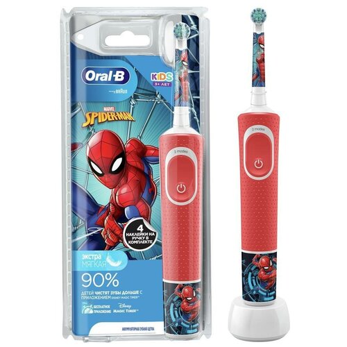 Детская электрическая зубная щетка Oral-B Vitality Kids Spiderman 