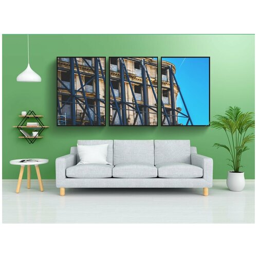 фото Набор модулных постеров для интерьера "строительство, сайт, строить" 60x90 см. в тубусе, без рамки lotsprints