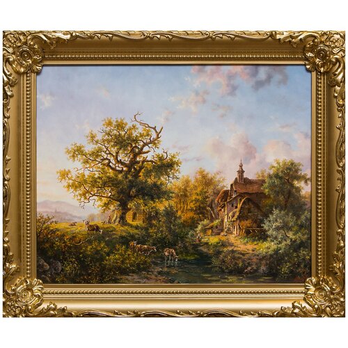 фото Картина маслом "домик у воды" якущенко русская живопись