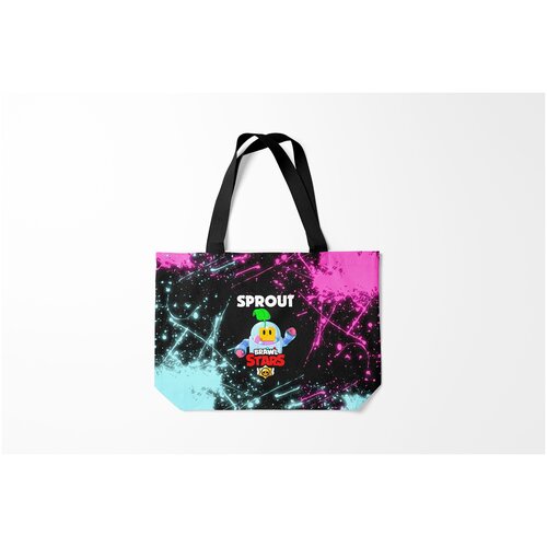 фото Сумка-шоппер / 46х35 см / геймерам / brawl stars sprout burnettie