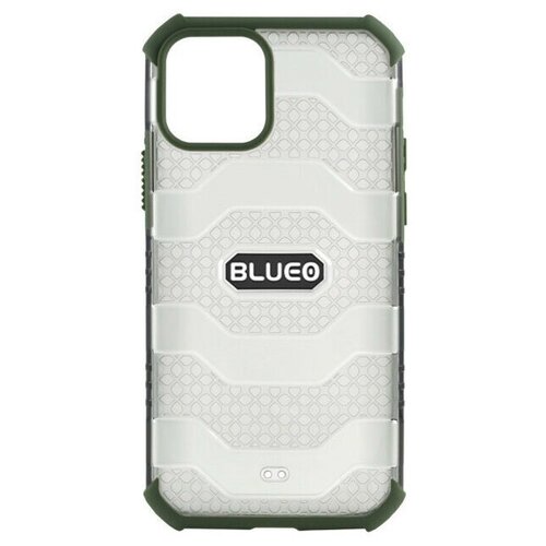 фото Противоударный чехол-накладка для iphone 12/12 pro blueo military grade, прозрачный/light green (b33-p12m-lgn)