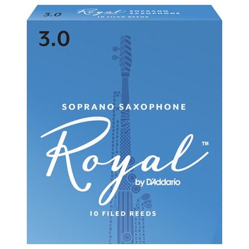 Трость (10 шт. в наборе) D'Addario Royal RIB1030 бежевый rico royal rib1020 трость для саксофона сопрано 2 0 штучно