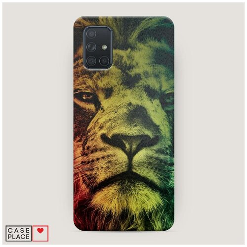 фото Чехол пластиковый samsung galaxy a71 взгляд льва case place