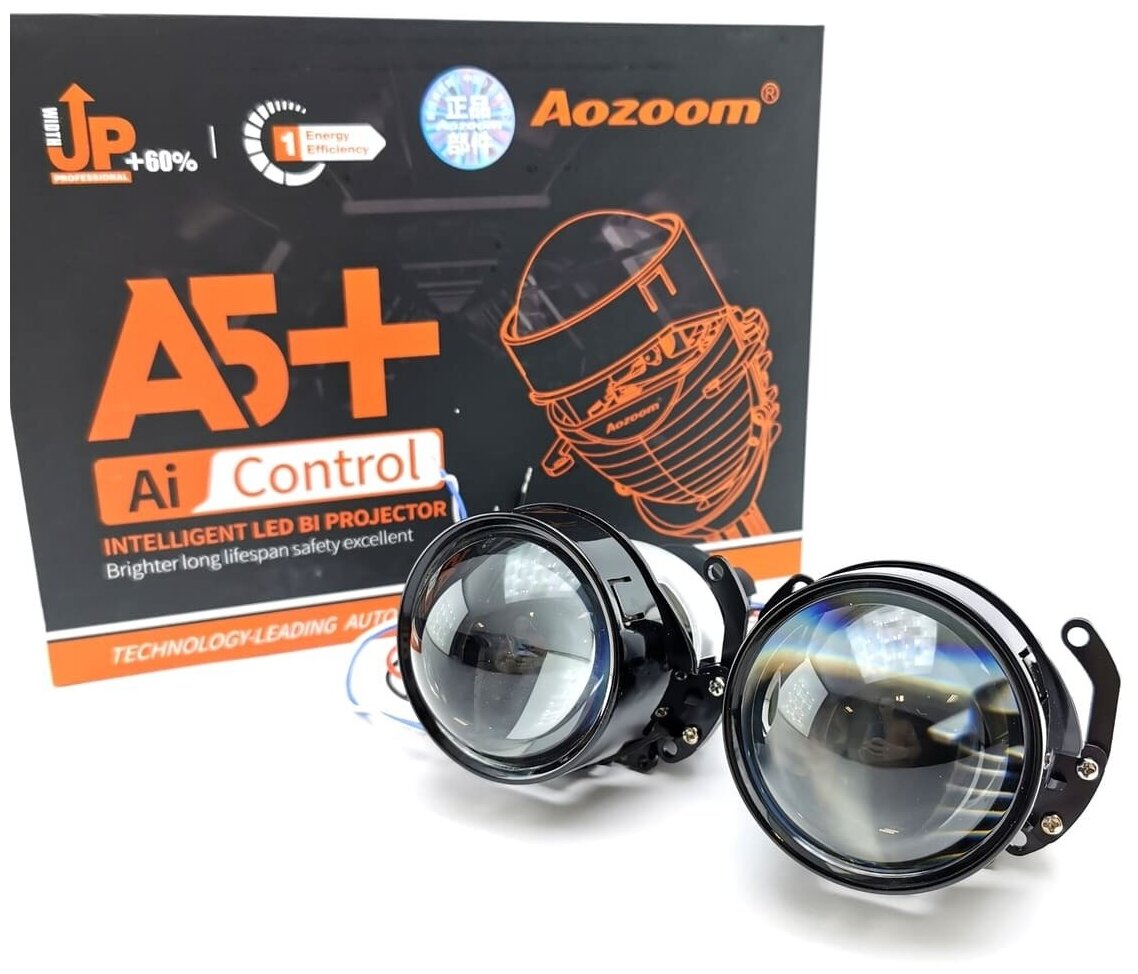 Светодиодные модули Aozoom A5+ 2.5 дюйма 5500K Bi-Led (комплект 2 шт)