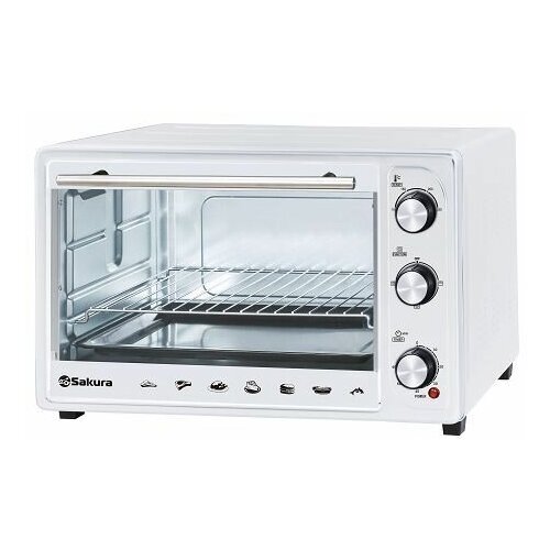 Духовка электрическая Sakura SA-7026W 1800Вт 48л таймер бел 738900₽