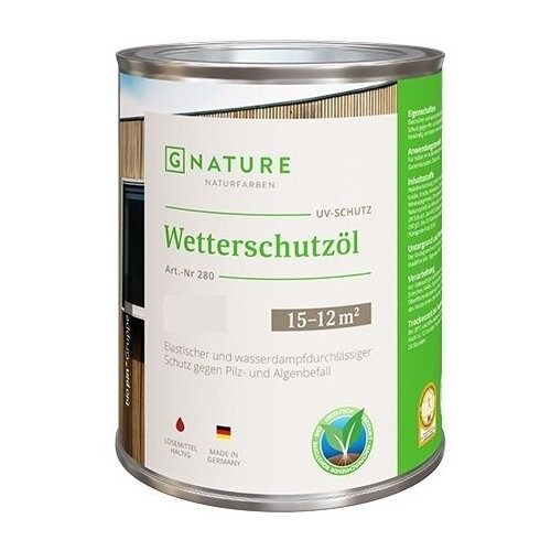 Gnature Масло защитное для наружных работ GNature 280 Wetterschutzöl 2,5 л. 2067 Гранат