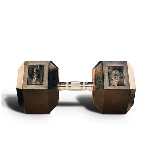 Гантель гексагональная резиновая IDOL Action, 40 кг