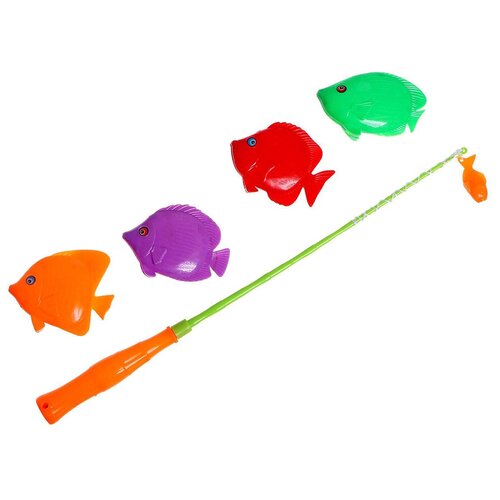 Игра магнитная «Весёлая рыбалка»: удочка, 4 рыбки