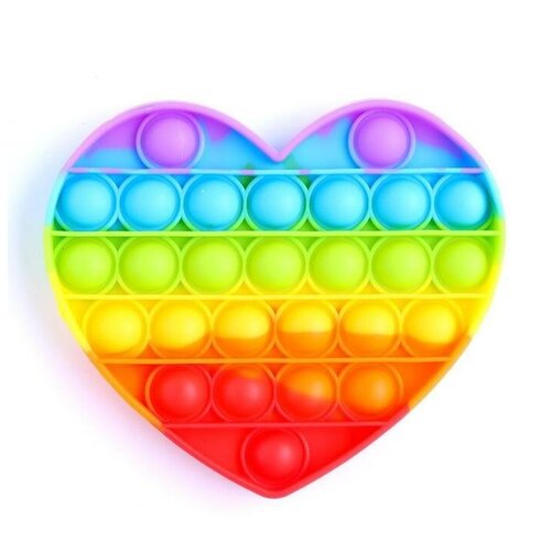 Сувенир/Антистресс игрушка POP IT, сердце, радуга ,1 шт.
