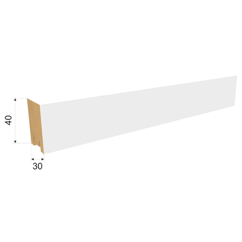 Интерьерная рейка МДФ STELLA Ривьера Белый 40*30*2700