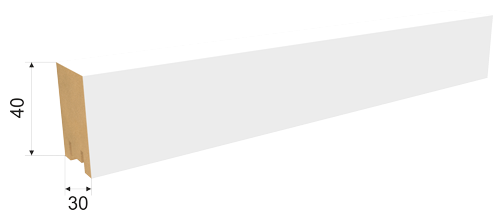 Интерьерная рейка МДФ STELLA Ривьера Белый 40*30*2700 - фотография № 1