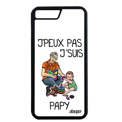 фото Противоударный чехол на телефон // apple iphone 8 plus // "не могу - стал дедом!" карикатура дедуля, utaupia, белый