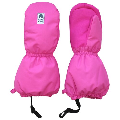 Варежки UKI Kids детские зимние, подкладка, непромокаемые, размер 2 (1-2 года), розовый