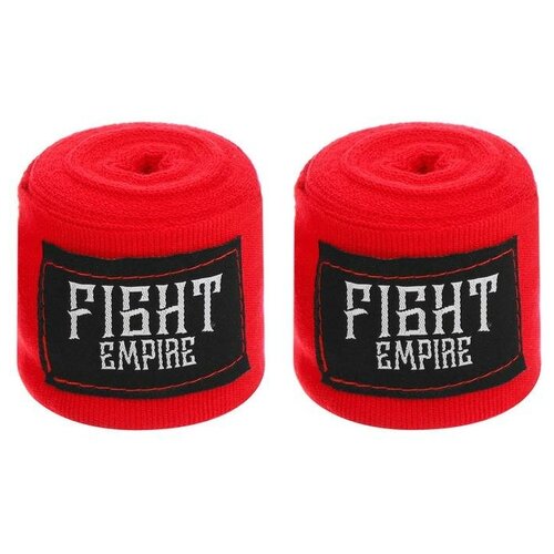 Бинты боксёрские эластичные FIGHT EMPIRE 4 м, цвет красный бинты боксёрские эластичные fight empire 5 м цвет красный