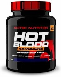 Предтренировочный комплекс SCITEC NUTRITION HOT BLOOD вкусЧерная смородина-ягоды годжи HARDCORE 700G