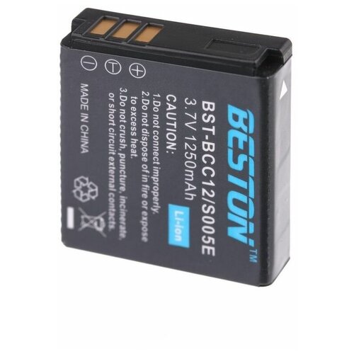 Аккумулятор для фотоаппаратов BESTON Panasonic BST-DMW-BCC12/S005E-H, 3.7 В, 1250 мАч аккумулятор для фотоаппаратов beston panasonic bst dmw bcf10e h 3 7 в 1000 мач