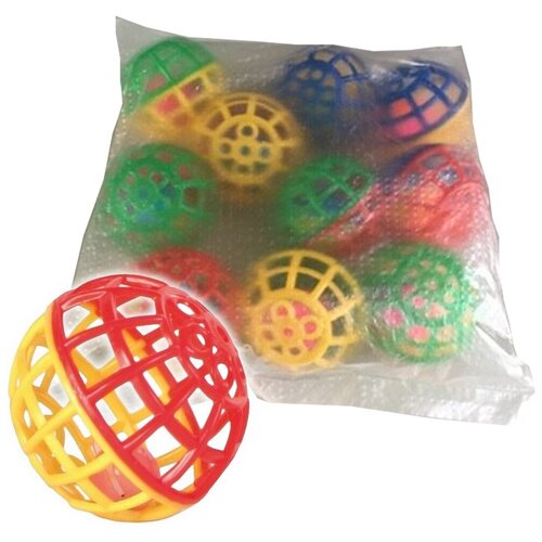 фото Игрушка пластик мяч (уп.10шт)/100/бриллиант цена за шт 10 шт koiko