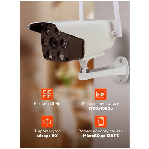 Камера видеонаблюдения WIFI IP 2Мп 1080P Ps-Link XMS20 с LED подсветкой 341600₽