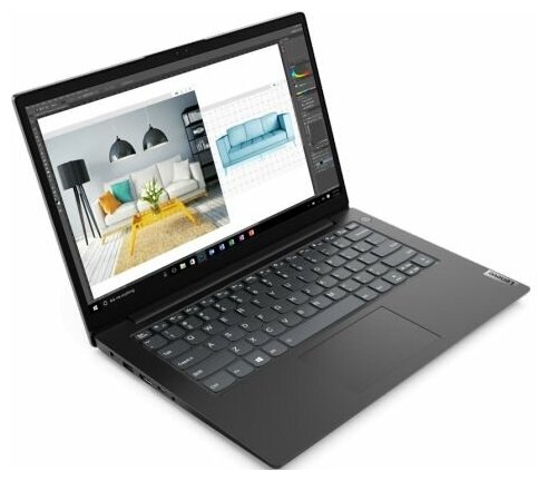 Ноутбук Lenovo V14 G2 ALC 82KC00B4RU AMD Ryzen 5 5500U 21 GHz - 40 GHz 8192 Mb 14 Full HD 1920x1080 256 Gb SSD DVD нет AMD Radeon Graphics Windows 11 Professional черный